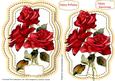 Red Roses in a Stitched Frame 