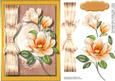 Beautiful Apricot Magnolia on Ditsy Paper