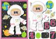 Little Astronaut Girl on the Moon