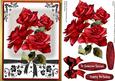 Beautiful Red Roses on Black and Gold
