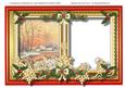 Beautiful Incert with Christmas Scene in Red