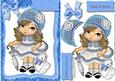 Beautiful Blue Porceline Doll .