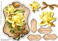 Beautiful Yellow Roses on a Ornate Tag