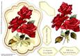 Beautiful Red Roses on a Ornate Tag