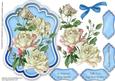 Beautiful White Roses on a Ornate Tag