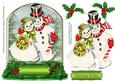Beautiful Globe with Snowmen Couple