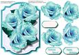 Beautiful Aquamarine Roses in a Bracket Frame