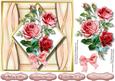 Beautiful Pink Roses on a Diamond Plaque