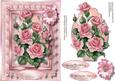 Lovely Pink Roses on Lace with a Tassel