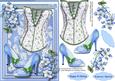 Bask, Shoes, and Fantasy Flowers , Blue