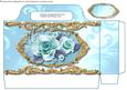 Beautiful Aqua Tote Bag with Roses 