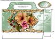 Lovely Green Tote Bage with Roses