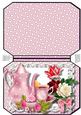Print, Cut, and Fold, Teatime and Roses ,pink