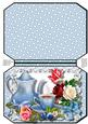 Print, Cut, and Fold, Teatime and Roses , Blue