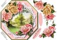Beautiful Octagonal Card with Edwardian Roses