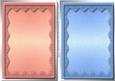 Two Lovely Toppers, Cerise and Blue