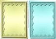 Two Lovely Toppers , Yellow and Aqua
