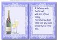 Incert Lilac with Verse , Champagne and Glasses