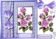 Beautiful Lilac Roses and Lace with Ribbon Bow .2