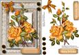 Beautiful Golden Roses on Fine Lace
