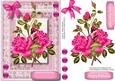 Beautiful Cerise Roses on Fine Lace