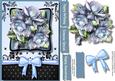 Lovely Blue Roses on Blue and Black Bracket