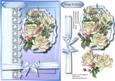 Cream Roses on a Lovely Plaque with Lace