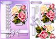 Beautiful Roses on Lace and Ornate Olaque