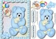 Lovely Blue Card for Teddy's Birthday
