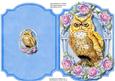 Print, Cut, and Fold, Beautiful Owl and Frosted Roses