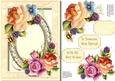 Beautiful English Roses in a Pearl Frame