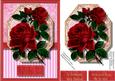 Beautiful Red Roses in a Pink Pearl Plaque 