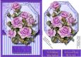 Beautiful Lilac Roses on a Lilac Plaque 