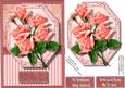 Beautiful Pink Roses on a Pink Plaque 