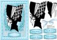 Beautiful Silhouette Lady in Aqua
