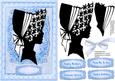 Beautiful Blue Silhouette Lady