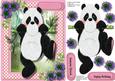 Lovely Pink Panda Swining on a Cane 