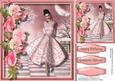 Beautiful Pink Polka Dot Dress and Pink Roses 
