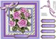 Beautiful 8x8 Card Front ,with Stunning Lilac Roses, 2
