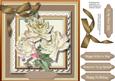 Beautiful 8x8 Card Front , with Stunning Cream Roses , 5