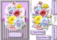 Beautiful Pansy's in a Bracket Frame 