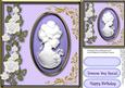 Beautiful Lilac Cameo with White Roses