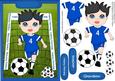 Happy Birthday Footie Fan in Blue