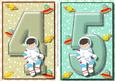 Lovely Space Boy Birthday Toppers Age 4 & 5