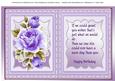 Incert with Verse and Lilac Roses
