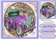 Lovely Vintage Car Fit for a King , ( Lilac )