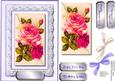 Beautiful Lilac Card and Topper with Roses