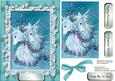 Beautiful Aqua Unicorn Card and Topper