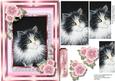 Beautiful Cat in a Square Lace Frame , Pyramid