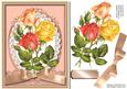 Beautiful Mixed Roses on a Lace Oval Mat